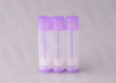 5g紫色のプラスチック唇の光沢の管の丸型のきれいな化粧品の管