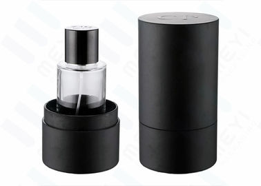 黒い磁気香水の帽子およびブラック ボックスが付いている小型50mlガラス香水瓶